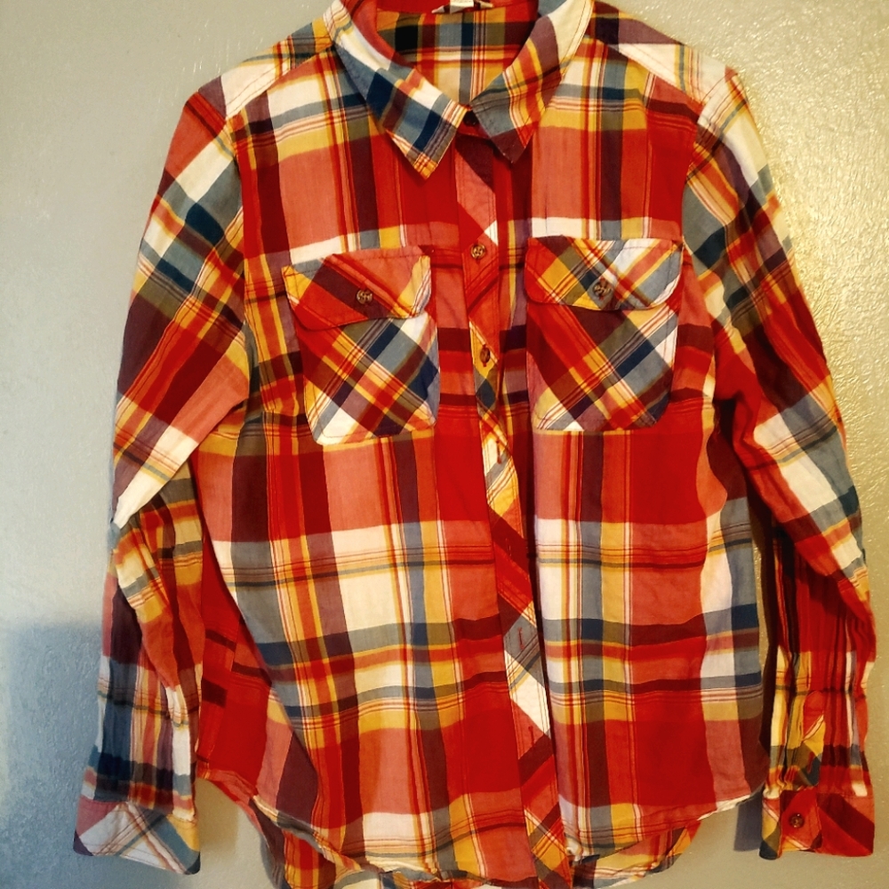 Ladies plaid shirt Large